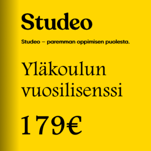 Studeon yläkoulun vuosilisenssi, 179,00 €