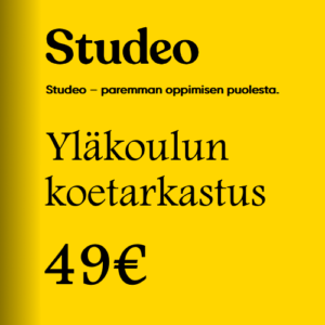 Studeon yläkoulun koetarkastus, 49,00 €