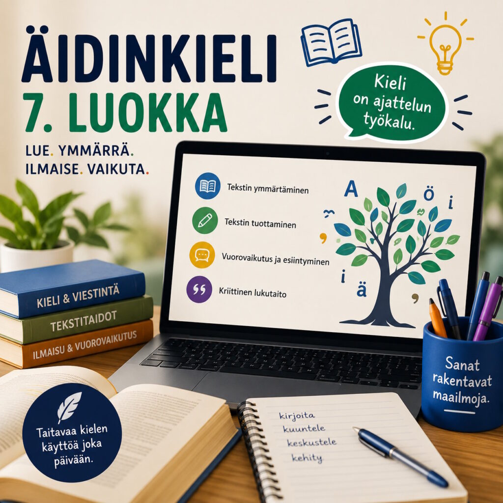 Äidinkieli 7. lk: sanaluokat ja verbit haltuun