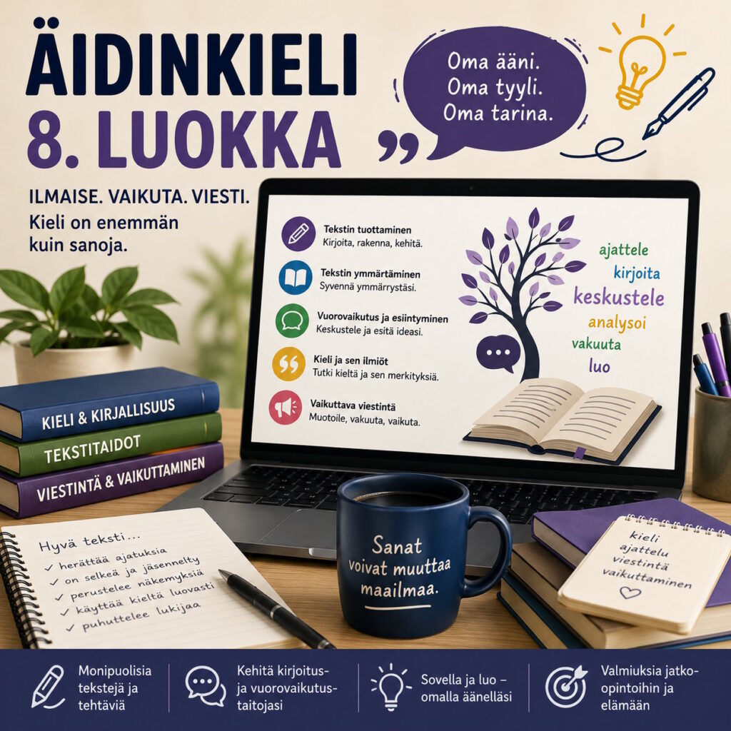 Äidinkieli 8. lk: lauseenjäsennys ja modukset